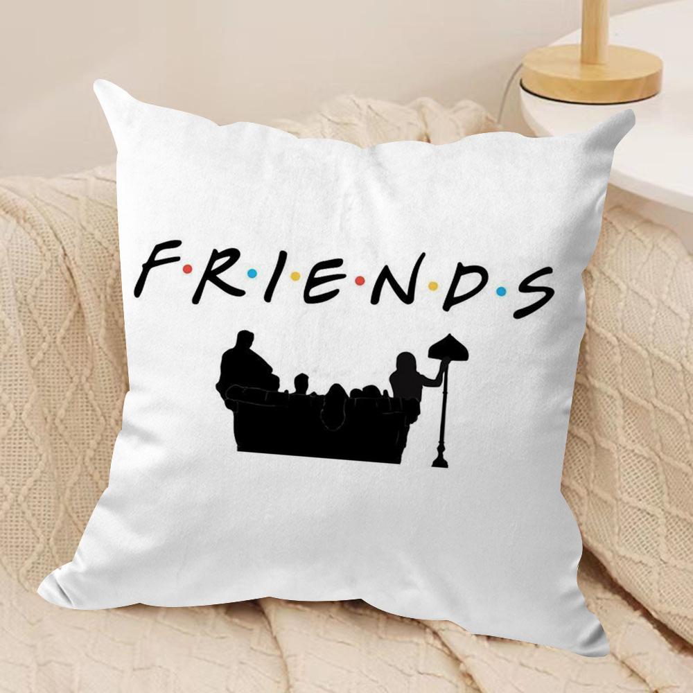 Классическая наволочка для подушки из сериала F-Friends, шелковистый короткий плюш, двусторонняя печать, чехол для подушки на диван, для всех сезонов, декор для дома, подарок