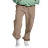 Women Sweatpants Elastic Waist Wide-Leg Casual Trousers with Pockets Solid Color Thickened Plush Lining Sport Sweatpants