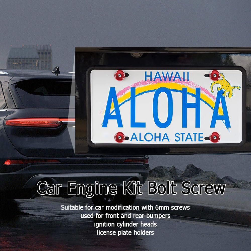 20 шт. Болт-шайба для крыла и бампера, Алюминиевая шайба для крыла, Комплект для украшения моторного отсека, Крепеж M6, Комплект шайб для крыла JDM, Подходит для болта-шайбы бампера,