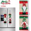 1/2Pairs Refrigerator Door Handle Cover Christmas Gnome Doll Refrigerator Handle Protector Christmas Home Kitchen Decorations