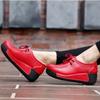 Genuine Leather Women Walking Shoes 5cm High Wedges Heels Shoes Lace-up Platform Shoes Loafers Mother Shoes