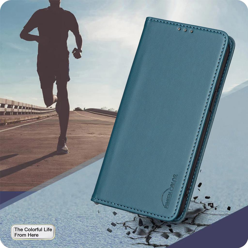 For Xiaomi Redmi 15 5G (Global) (169mm) Leather Case BINFEN COLOR BF18 Phone Stand Cover with Card Slots