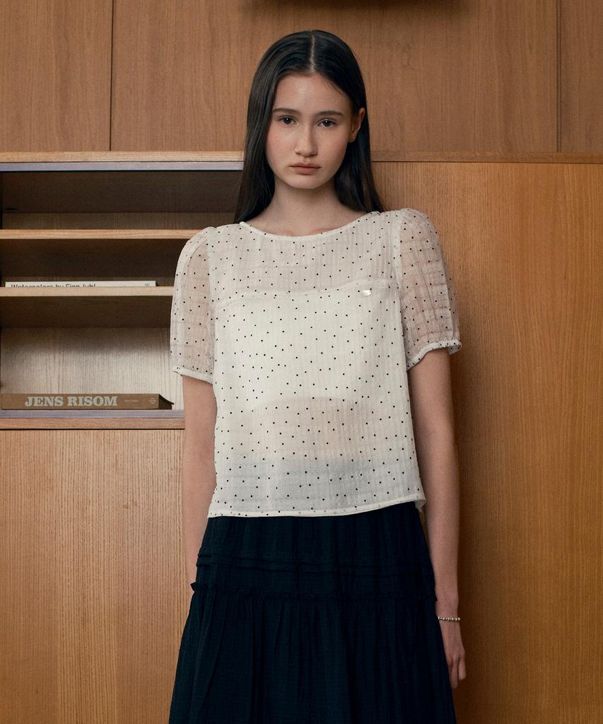 JUCYJUDY Dot Volume Blouse J1Bl324F