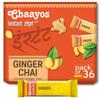 Chaayos Instant Tea Premix - Ginger - Regular Sugar (14g * 36 Sachets) (Makes 100 Ml) | Ginger Tea | Adrak Chai | 1 Min Tea | Masala Ginger Tea Powder