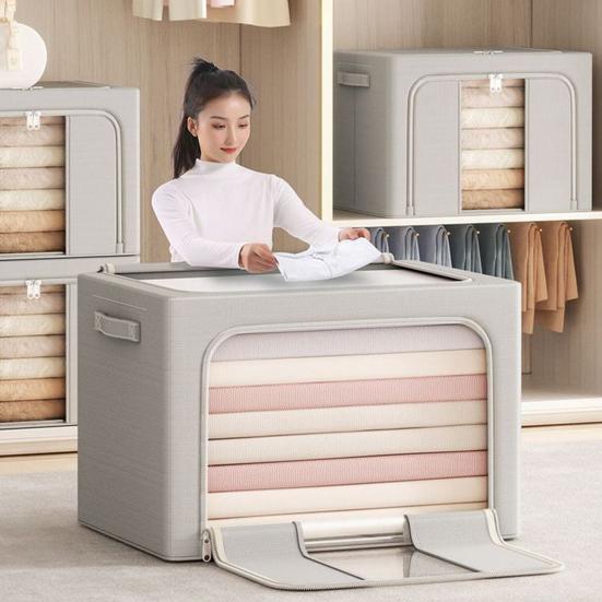 24л ящик для хранения одежды складной контейнер для хранения одеял с прозрачным окном и двусторонней молнией для дома