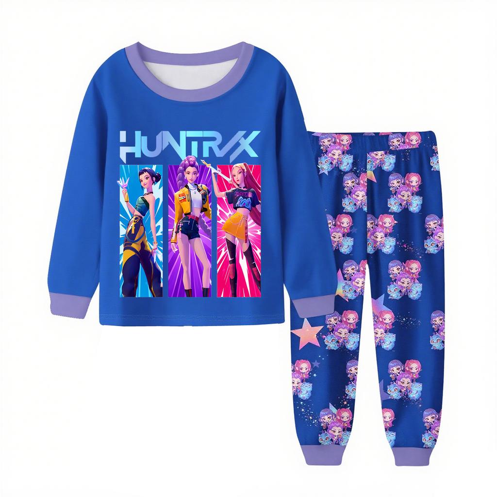 Children's Fashion Suit Skirt Round Neck Long Sleeve Top Pants