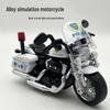 1:12 Handmade Police Motorcycle Model Toy - Pull Back Alloy Ornaments for Kids