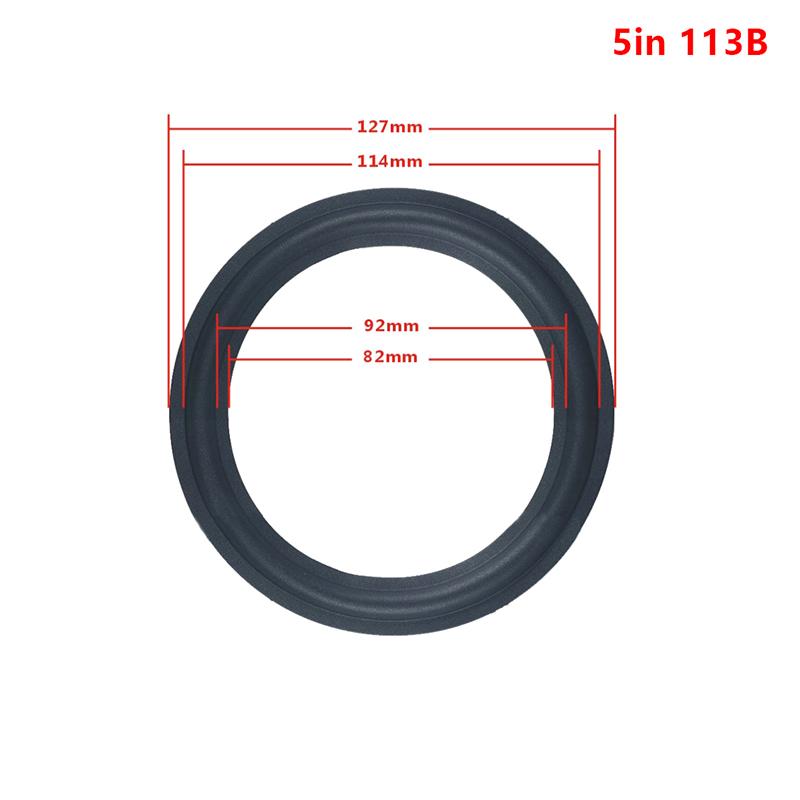 1Pc Black Speaker Rubber Repair 4/5/6.5/8/10Inch Suspension Surround Folding Ring Full Range Woofer Speaker Replacements