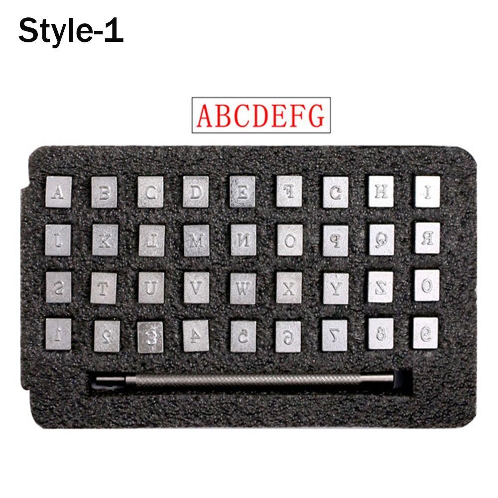 Печать на коже с номером, печать на металлической коже, логотип с прочным штампом с английским алфавитом, изделия из кожи