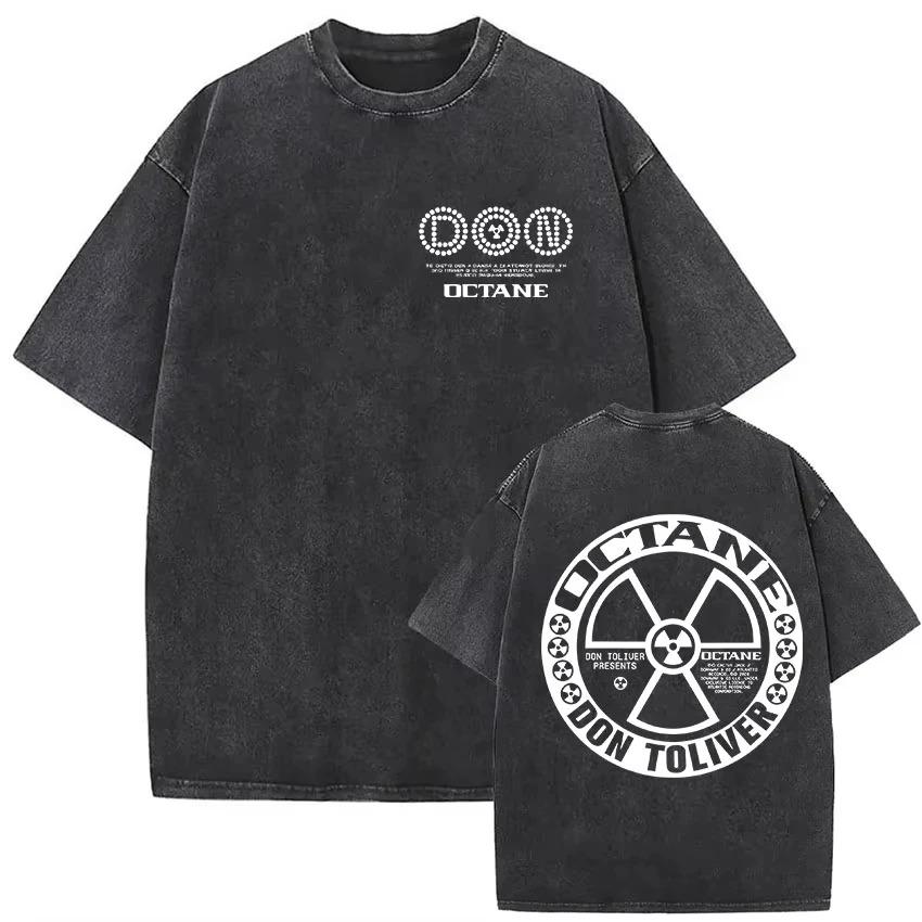 Vintage Washed Don Toliver Octane Album Merch T Shirt Unisexs Women Hip Hop Oversized Gothic Tshirt Tshirts Streetwear
