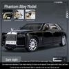 Модель автомобиля Rolls-Royce Phantom из легкого сплава в масштабе 1/24 со звуком, светом и крышей в виде звездного неба для детской коллекции и украшения.
