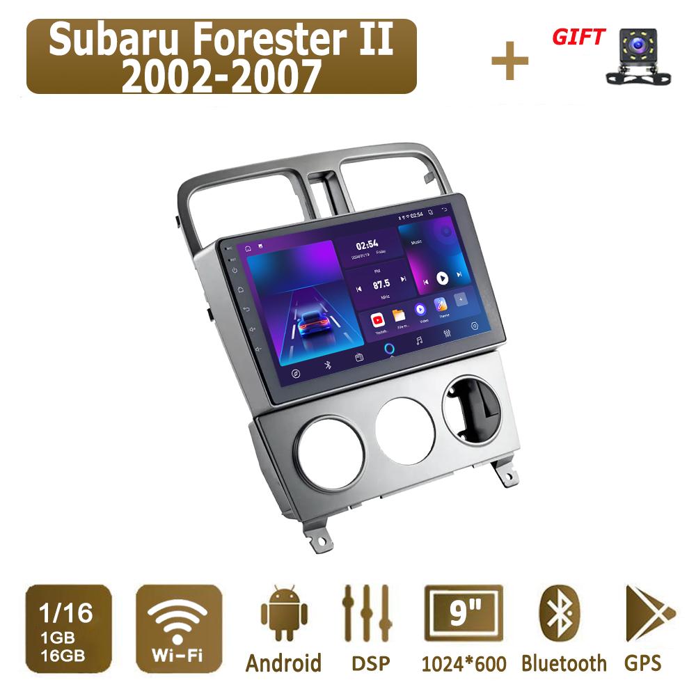 Android Carplay автомобильное радио для Subaru Forester II 2002-2007 мультимедийный проигрыватель головное устройство стерео GPS навигация BT WIFI 4+64 ГБ