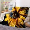Dream Sun Flowers Nordic Daisy Soft Blankets,Keep Warm Throw Blanket Comfortable Blanket for Picnic Beds Sofa Home Bedroom Gift