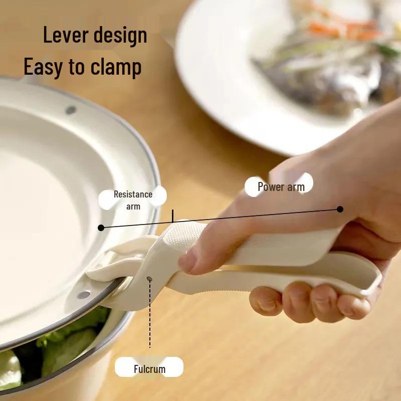 Силиконовый зажим для миски и тарелки, защищающий от ожогов