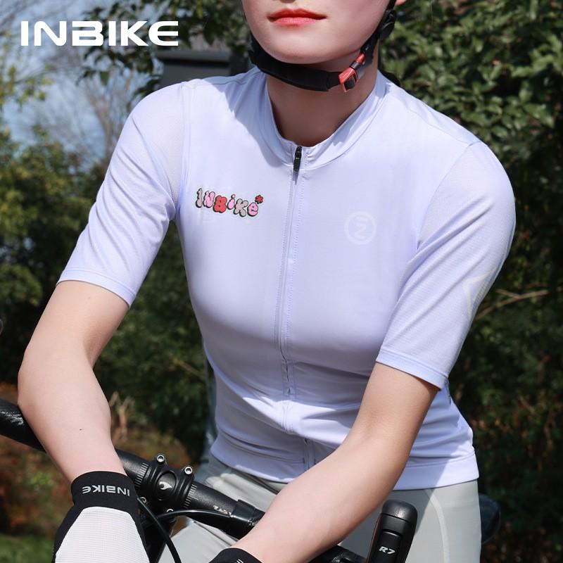 Womens Cycling Jersey Short Sleeve Breathable Quick-Dry Bike Top Road