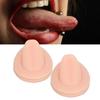 2PCS Soft Silicone Tongue Model Simulation Flexible Tongue Display for Practicing Piercing Jewelry D