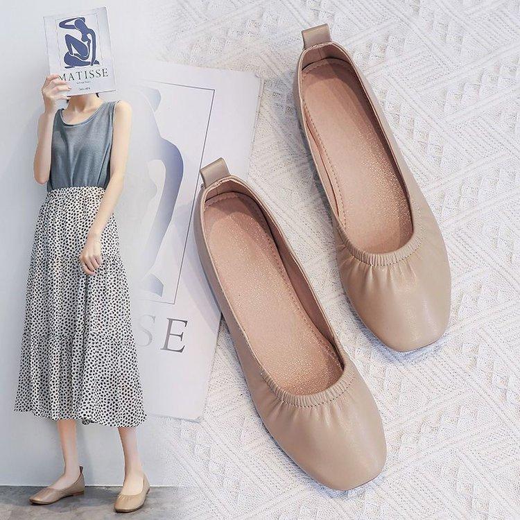 Туфли Doudou повседневные женские рабочие туфли на мягкой подошве супермягкие на плоской подошве одинарные туфли туфли для бабушек офисных работников беременных женщин на мягкой подошве маленькие