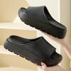 Comwarm Women Platform Slippers Soft EVA Thick Sole Sandals Fashion High Bottom Flat Heel Slippers Non-slip Casual House Slides