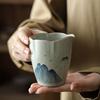 Stacked Carving Hand-Painted Geyao Yuanshan Fair Cup Retro Household Uniform Tea Tea Ceremony Accessories Ceramic Public Cup Tea Sea Tea Divider