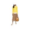 Polo Ralph Lauren SS23 Solid Color Embroidered Cable Knit Sweater Women Sweater Yellow 211891640-007