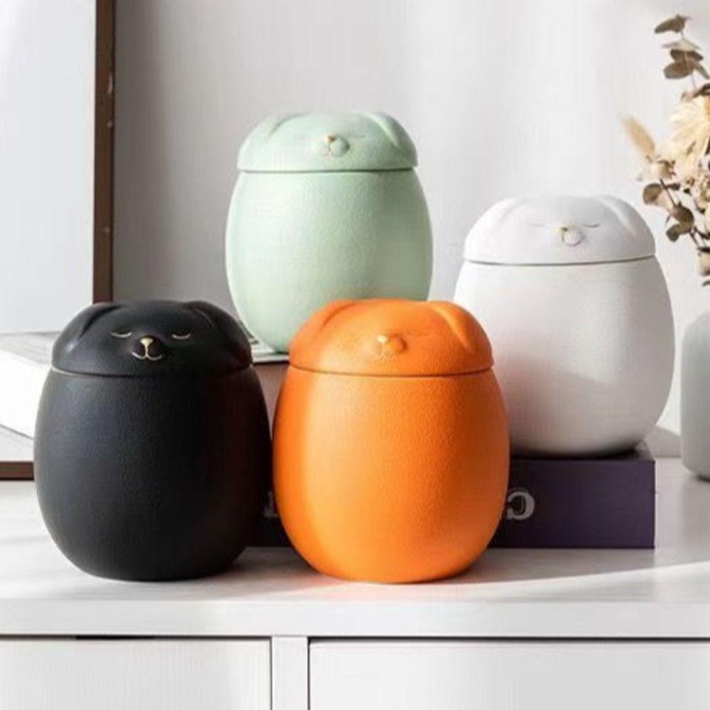 Подарочная керамическая погребальная урна для питомцев 200 мл Форма собаки/кошки Коробка для хранения праха Мемориалы с крышкой Урны для кремации собак кошек Товары для собак