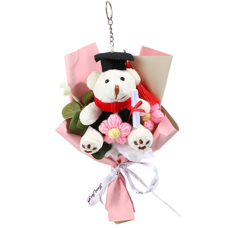 1 шт. Выпускной букет мини-цветок DIY брелок для ключей маленький медведь плюшевая игрушка домашний декор