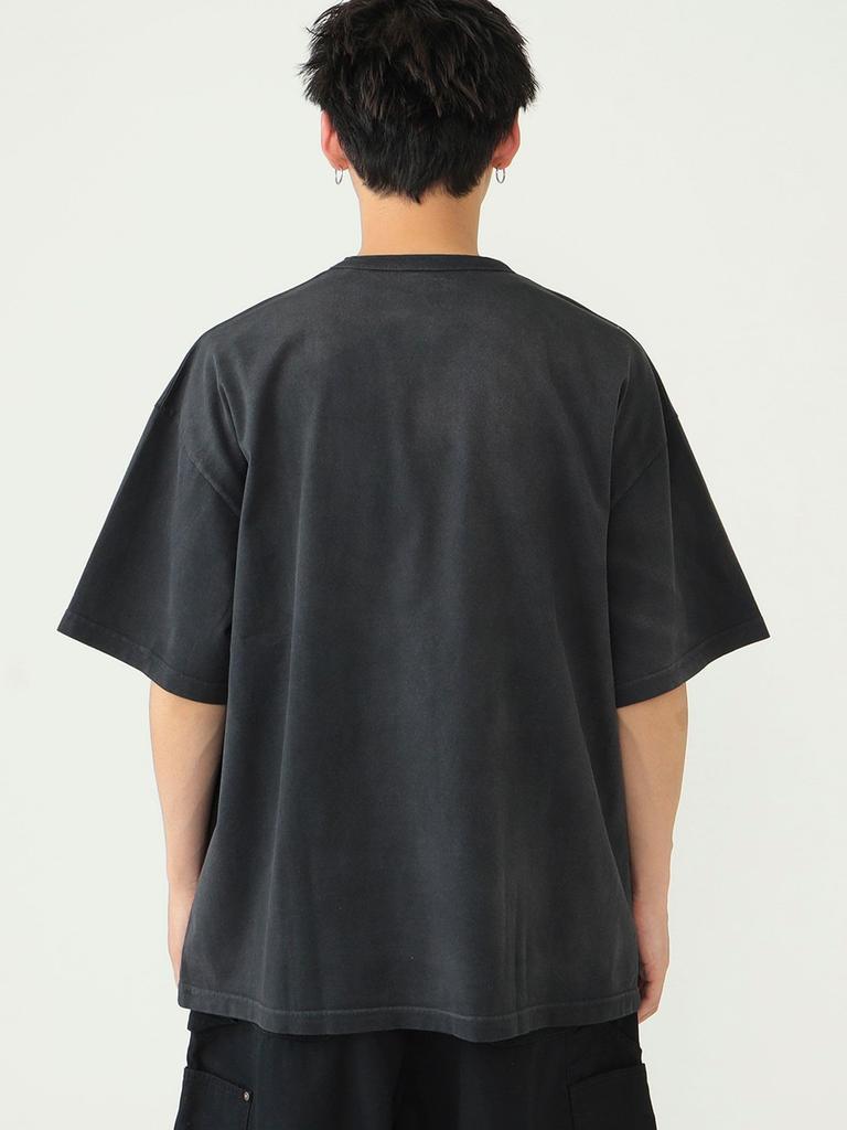 Футболка Vintage Like Fade ЧЕРНАЯ M 11041285146 [BEAMS] Футболка из натуральной кожи мужская