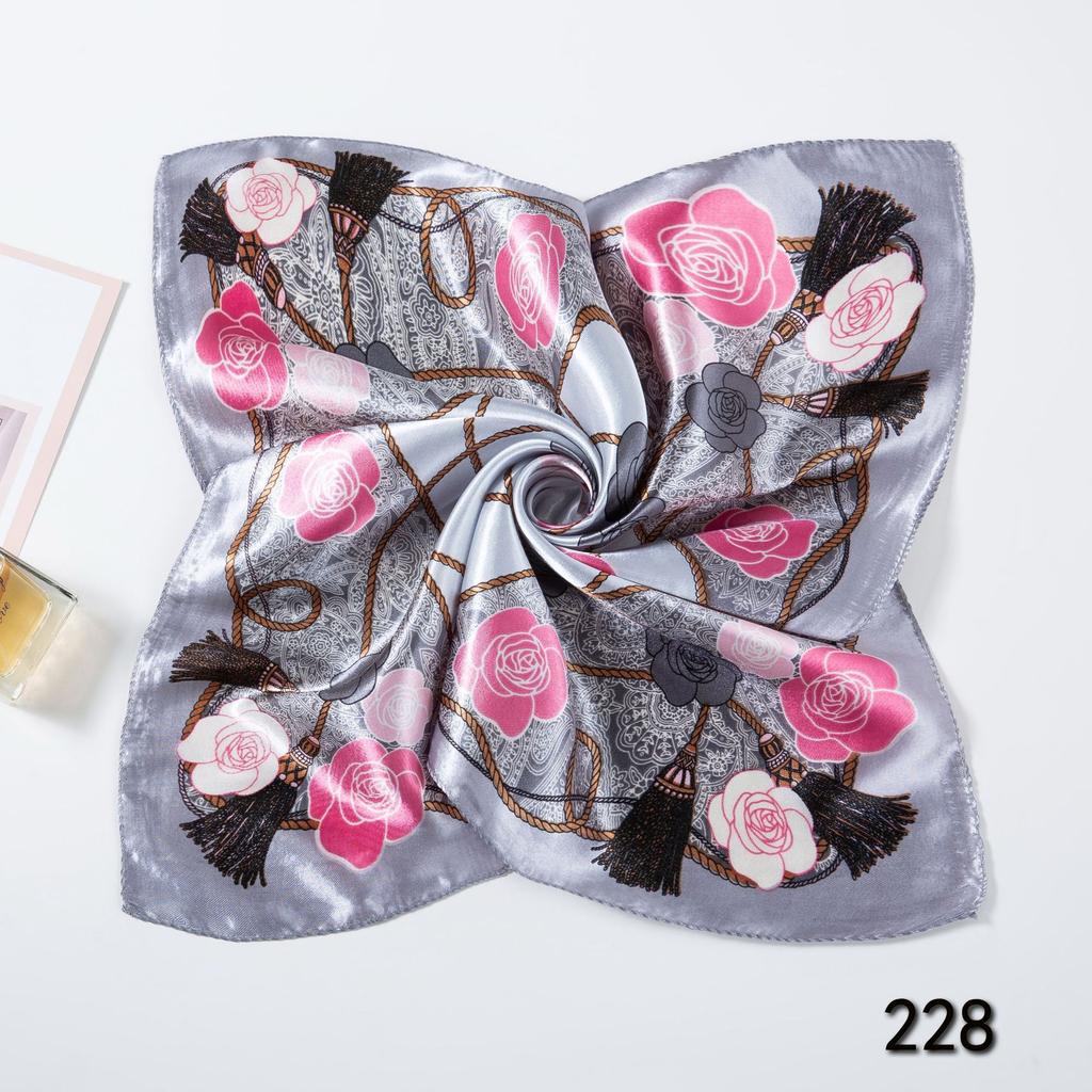 50cm Small Square Scarf Butterfly Floral Small Neck Scarf Bag Accessories Square Scarf