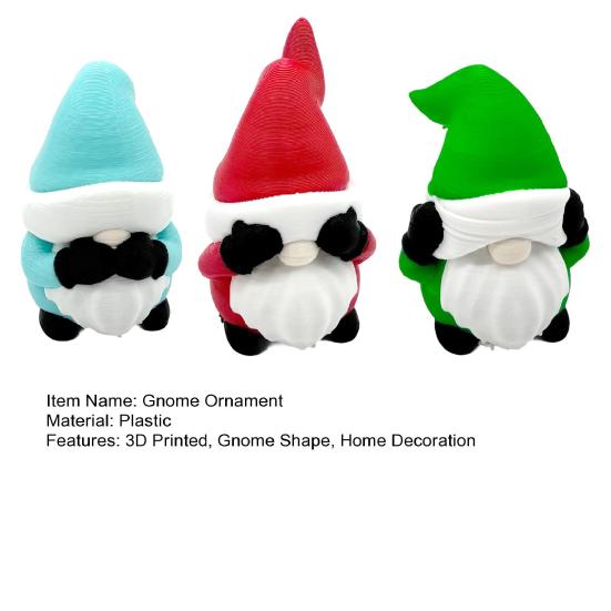1/3Pcs 3D Printed Christmas Gnome Ornament No See Hear Speak