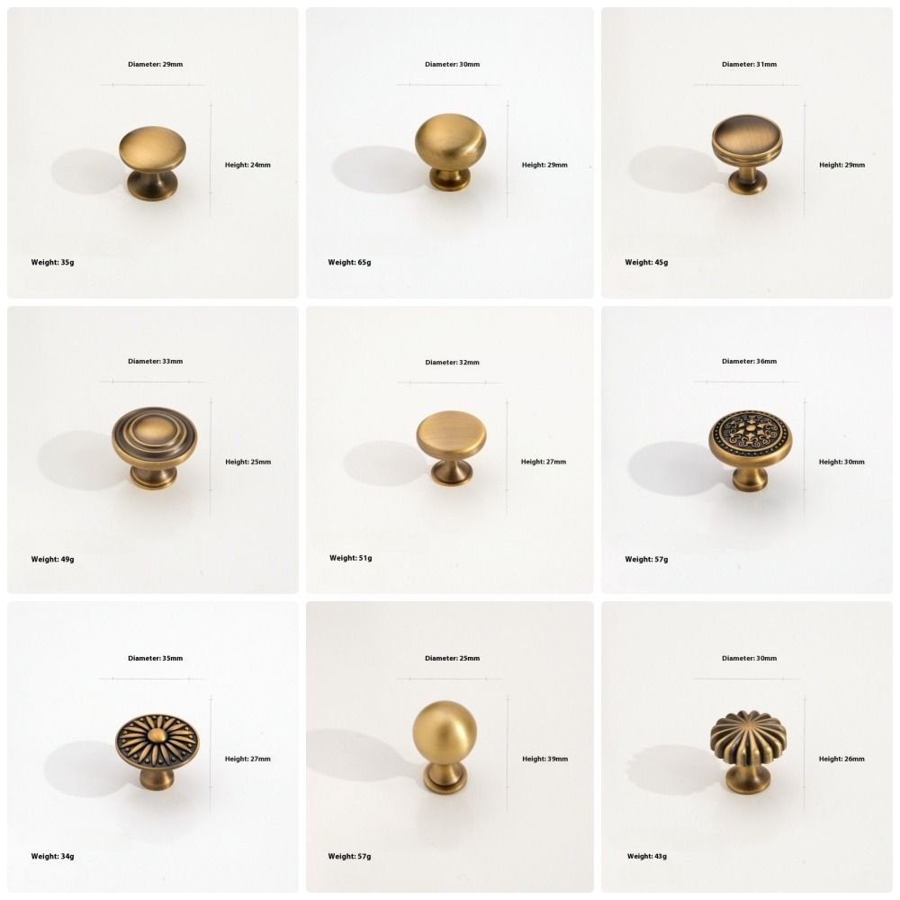 1 шт. винтажная ручка для шкафа, многоразмерная дверная ручка, антикварная ручка для ящика, мебельный аксессуар