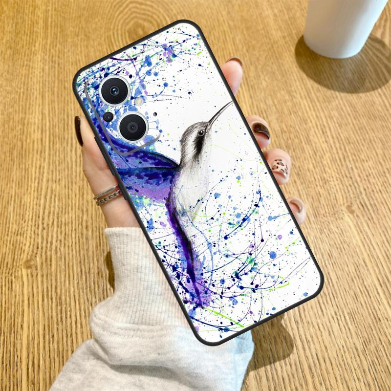 Чехол Колибри и Цветы Для OPPO Reno 10 11 12 13 14 Pro 14F 13F 12F 11F 7 8 Lite Чехол OPPO Find X5 X8 X9 Pro