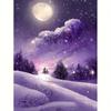 5D DIY Алмазная картина Пейзаж Луна Полная круглая вышивка крестом Стразы Алмазная мозаика Украшение для дома 30x40 см/12x16 дюймов