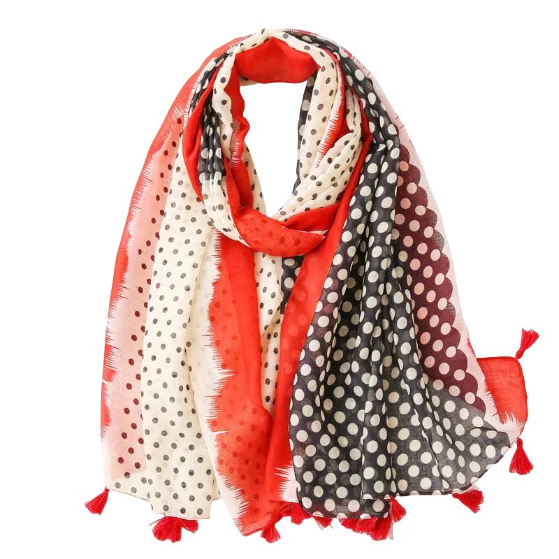 Lightweight Scarves Fashion Flowers Print Women Cotton Wrap Scarf Head Shawl Summer Gift