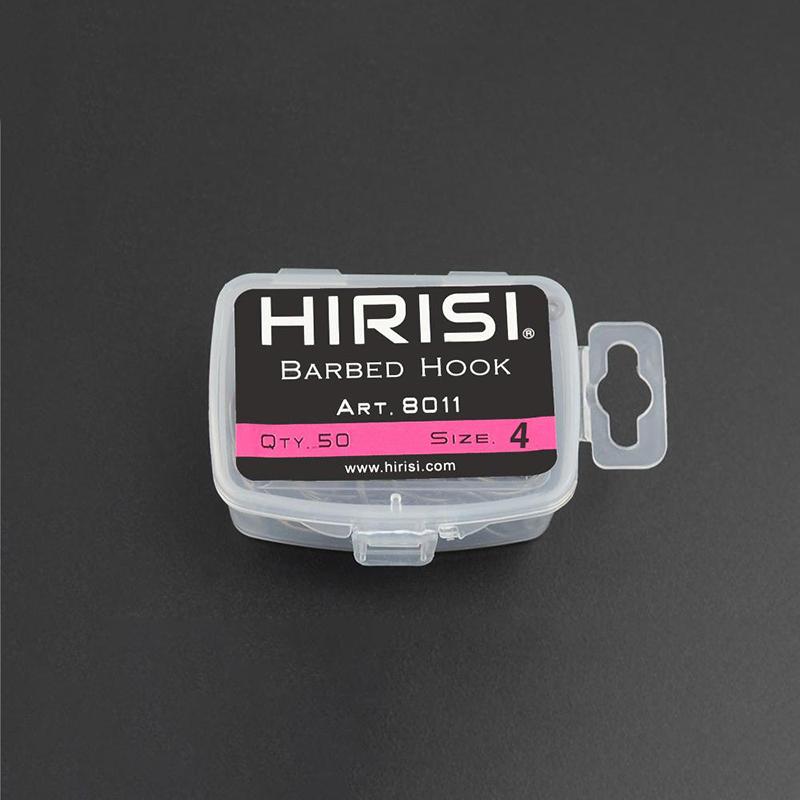 Hirisi 50 шт. в коробке Тефлоновые крючки С шипом Многотипные крючки Карповые крючки Рыболовные снасти