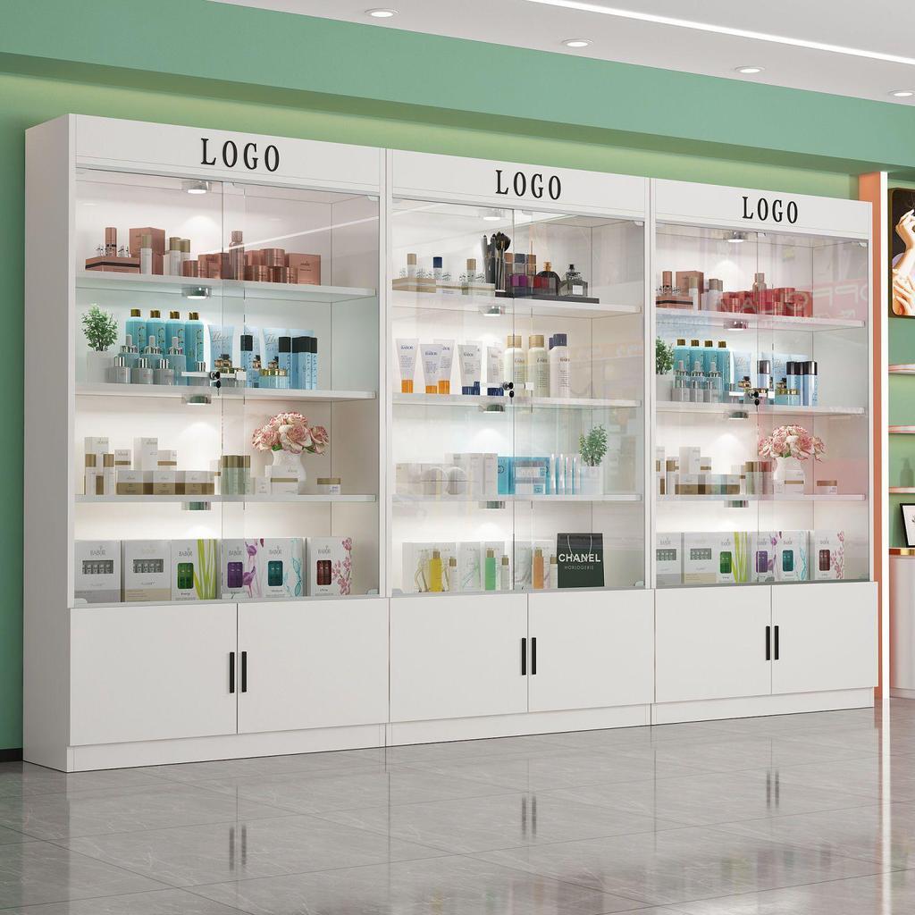 Lockable Glass Display Cabinet for Cosmetics and Gifts - Commercial Salon Use