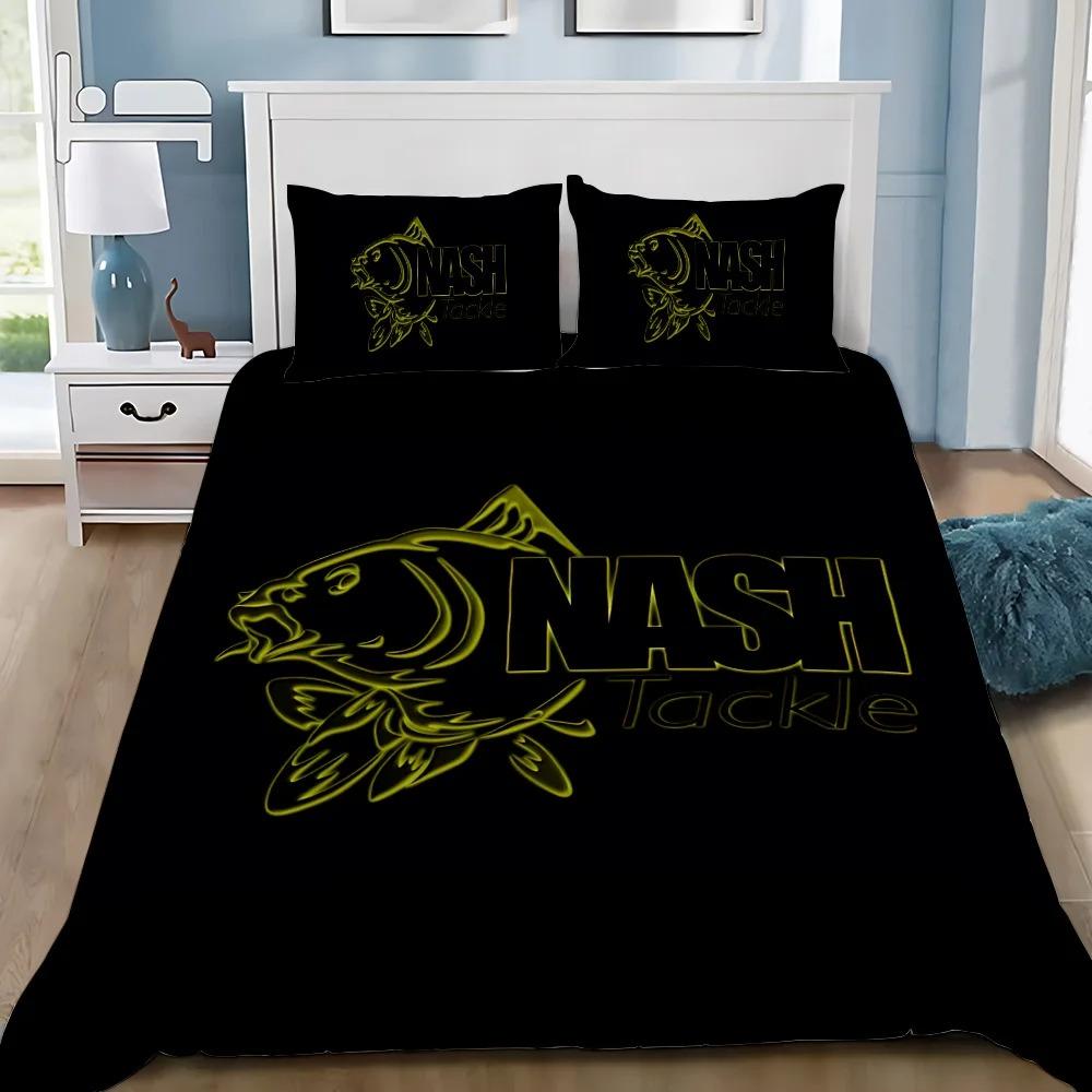 Nash Fishing Logo Duvet Cover Pillowcase Bedding Set Adult BoyGirl Bedroom Decoration Single Double Large Size
