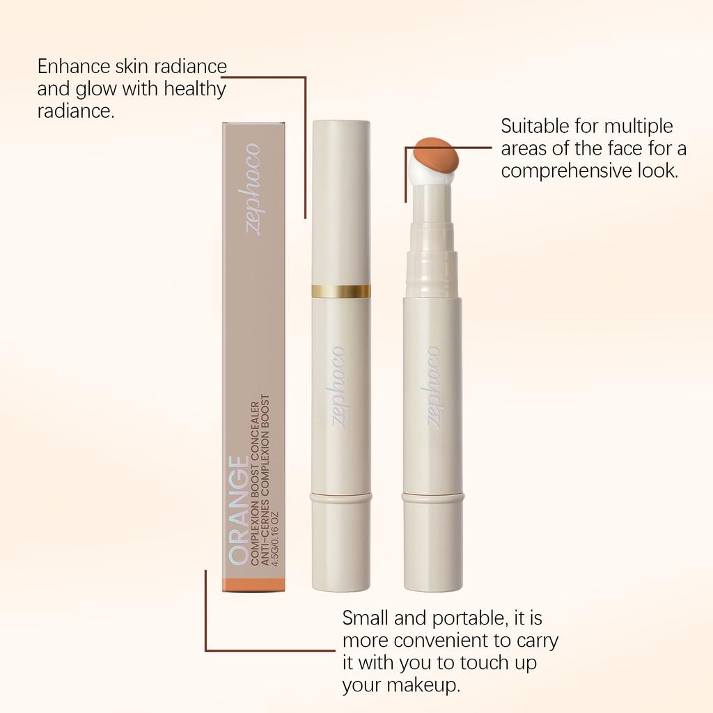 Color Correcting Concealer Pen Orange Lightweight and skin-fitting, evens out skin tone, creating a natural and flawless base makeup