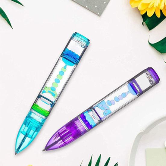 Motion Bubble Pen анти-тревога «песочные часы» дизайн для снятия стресса красочная жидкость Motion Bubbler ручка-непоседа настольные игрушки школьные принадлежности