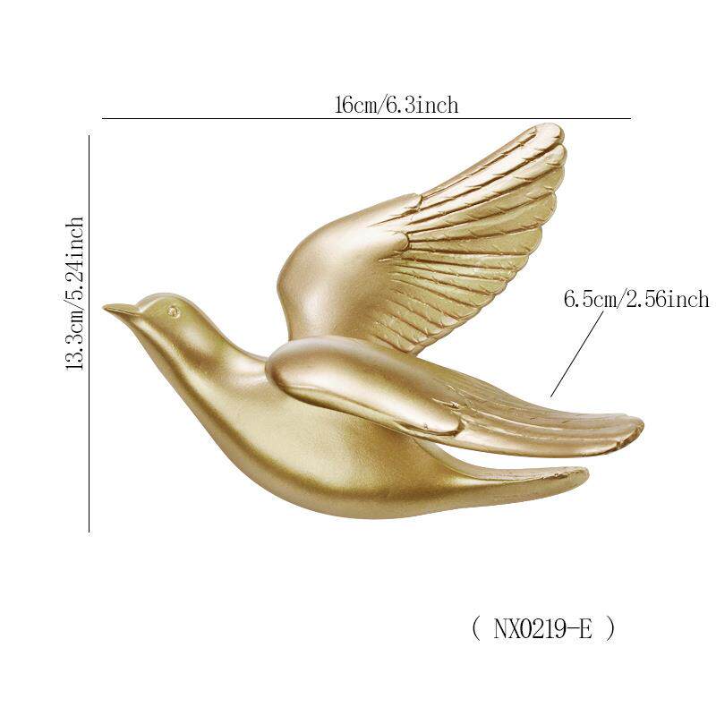European-style Three-dimensional Bird Wall Decoration Swallow Wall Hanging Abstract Animal Ornaments Home Wall Decoration