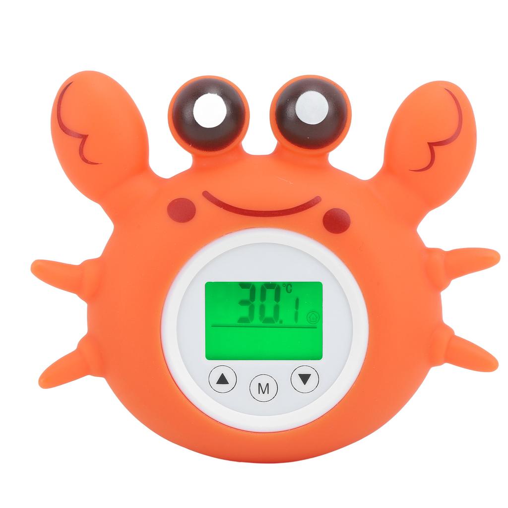 Crab Bath Thermometer Cartoon IPX7 Waterproof Digital Water Temperature Thermometer for Children