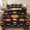 Halloween Style Digital Printed Duvet Cover Cartoon Pumpkin Pattern Luxury Bedding Set Soft Comfortable Quilt Cover Pillowcases
