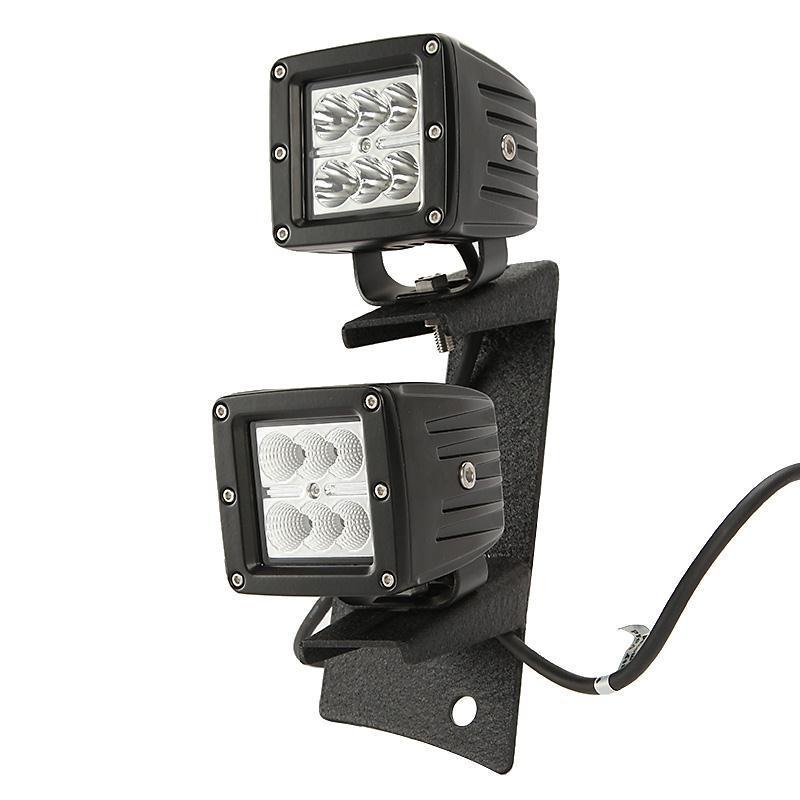 Кронштейн для прожектора на А-стойку Jeep Wrangler - Однослойное/Двухслойное крепление на капот