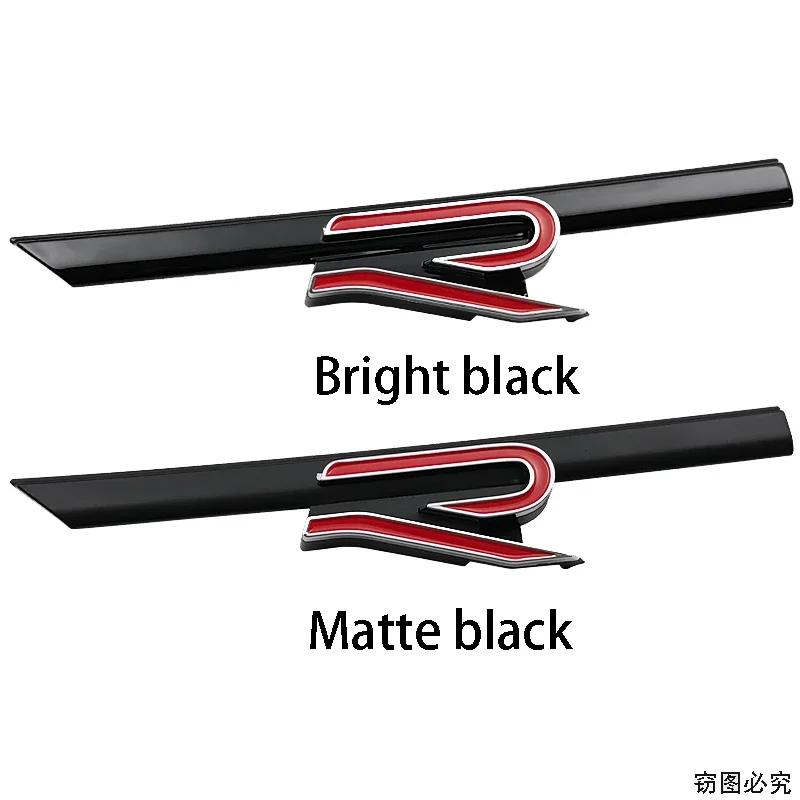 AUFGW1 15.7x2.2cm ABS Car Front Grille Emblem For Volkswagen VW New R Rline Golf Tiguan Passat Polo GTI GTD Touareg Caddy Accessories