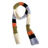 Yousheng Rainbow Striped Scarf Women Long Skinny Fuzzy Fluffy Neckerchief Knit Thin Scarf Autumn Winter Knitting Scarf Outfit Accessories