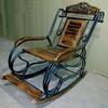 Wooden, Iron Rocking Chair