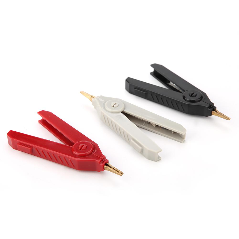 P2004 3Pcs Copper Gold Plated Alligator Clip LCR Kelvin Test Clip 20A