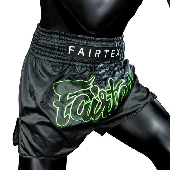 Fairtex Muay Thai Racer Shorts BS1924 Black/Green M