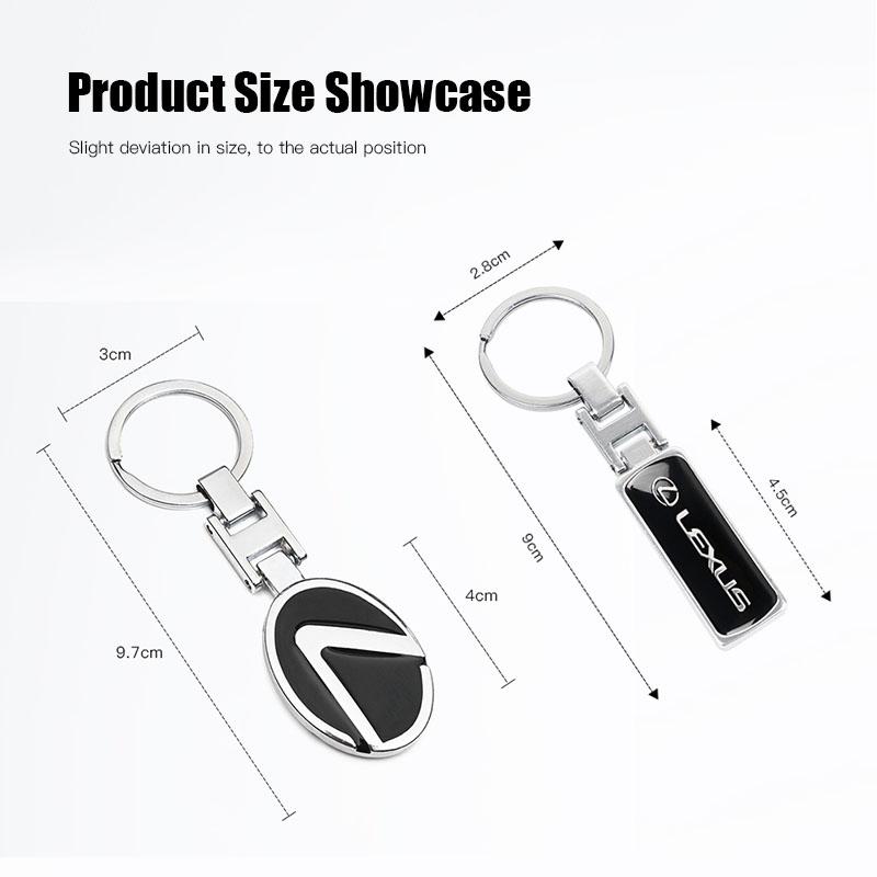 1Pcs Zinc Alloy Car Emblem Key Ring Keychain Decor Accessories Valve Cap For Lexus ES RX NX LS UX LM LX GX LC RZ GS IS300 RX350 JX1
