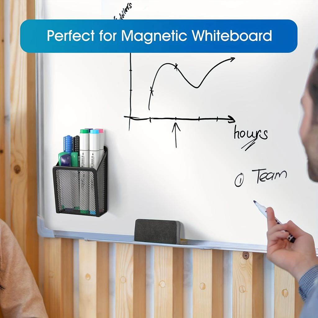 Magnetic Mesh Stainless Steel Pencil Holder: Organize Your Office Or Home with Style