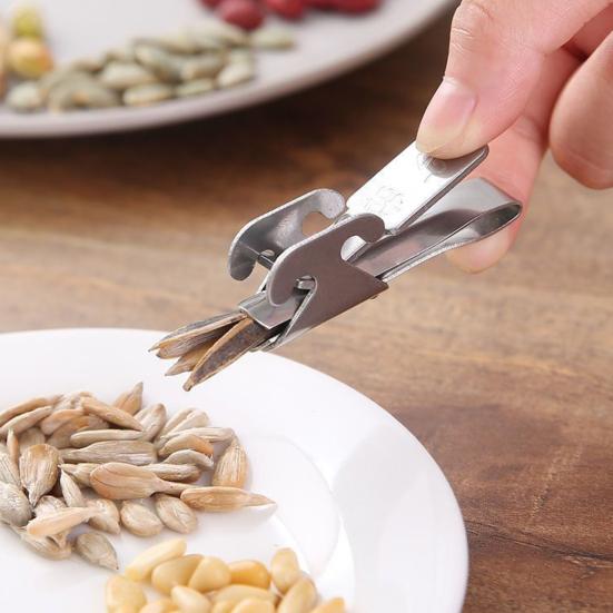 Nutshell Peeler Stainless Steel Pine Nut Sheller Funnel Design Quick Effortless Multifunctional Kitchen